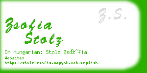 zsofia stolz business card